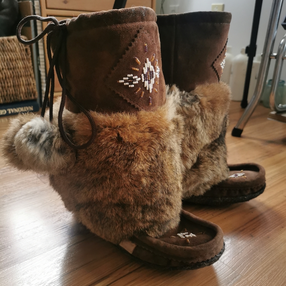 High Moccasins Real Fur